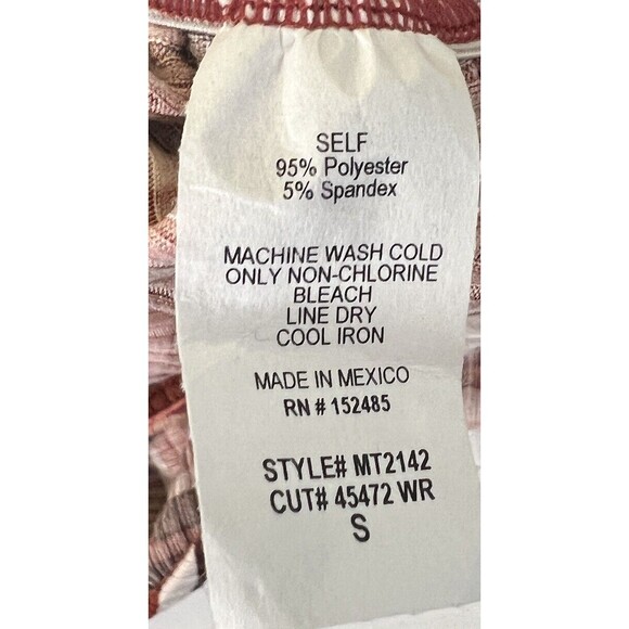 Full Moon MATERNITY Ruched Square V Neck Short Sleeve Striped Ribbed Shirt Small - Picture 10 of 11